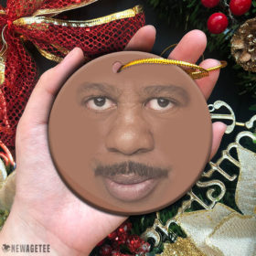 Circle Ornament The Office TV Show Stanley Hudson Face Christmas Ornament Funny Holiday Gift