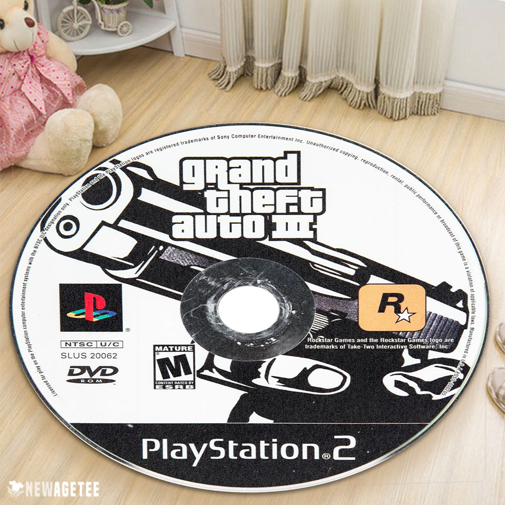 Grand Theft Auto Liberty City Stories and Vice City Stories Disc Round Rug  Carpet
