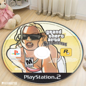Circle Rug Carpet Grand Theft Auto San Andreas PlayStation 2 Disc Round Rug Carpet