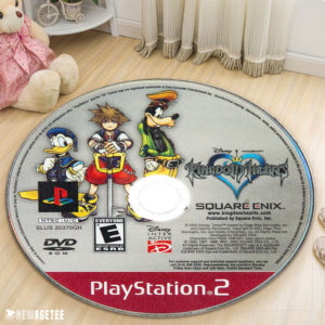 Circle Rug Carpet Kingdom Hearts PlayStation 2 Disc Round Rug Carpet