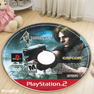 Circle Rug Carpet Resident Evil 4 Playstation 2 Capcom Disc Round Rug Carpet