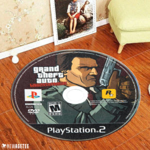 Circle Rug Grand Theft Auto Liberty City Stories and Vice City Stories 1 PlayStation 2 Disc Round Rug Carpet