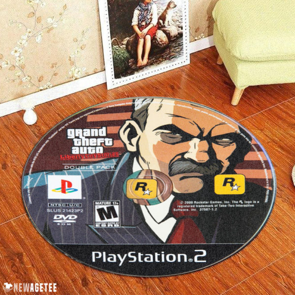 Circle Rug Grand Theft Auto Liberty City Stories and Vice City Stories Disc Round Rug Carpet