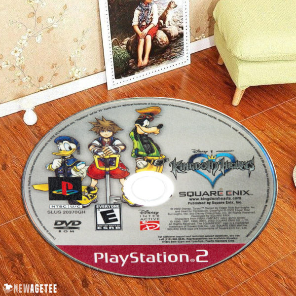 Kingdom Hearts PlayStation 2 Disc Round Rug Carpet