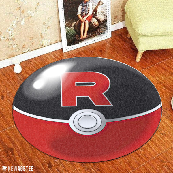 Circle Rug Pokemon Team Rocket Ball Round Rug Carpet