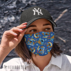 Cloth Face Mask Sesame Street Cookie Monster Blue face mask