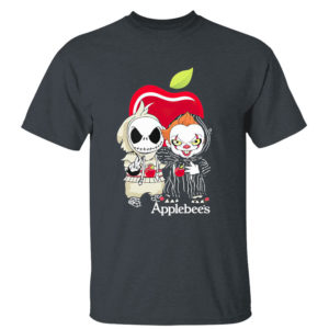 Dark Heather T Shirt Baby Jack Skellington And Baby Pennywise Is Friends Applebees Shirt
