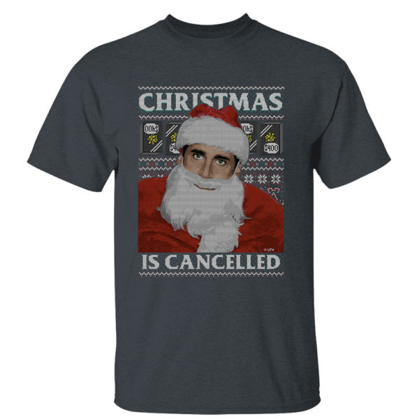 Dark Heather T Shirt Christmas Is Cancelled The Office Christmas Sweatshirt