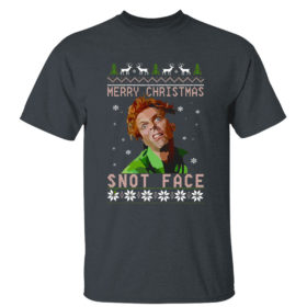 Dark Heather T Shirt Drop Dead Fred hey snot face Merry Christmas ugly sweatshirt