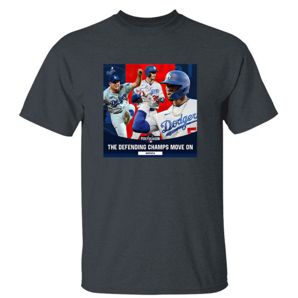 Los Angeles Dodgers Postseason 2021 The Defending Champs Move On Shirt, Hoodie