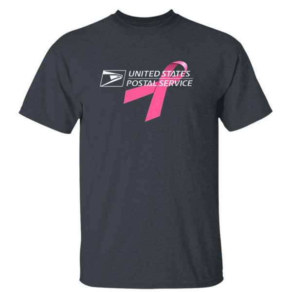 Dark Heather T Shirt USPS United States Postal Service Breast Cancer Awareness Shirt