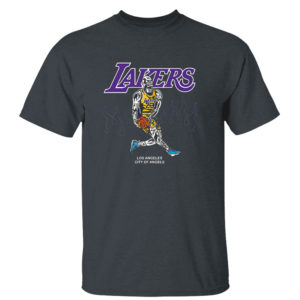 Dark Heather T Shirt Warren Lotas NBA Team LA Lakers Lebron Shirt