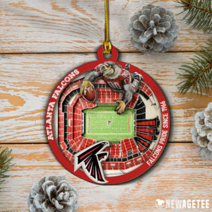 Gift Ornament Atlanta Falcons NFL StadiumView Layered Wood Christmas Ornament