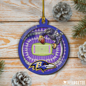 Gift Ornament Baltimore Ravens NFL StadiumView Layered Wood Christmas Ornament