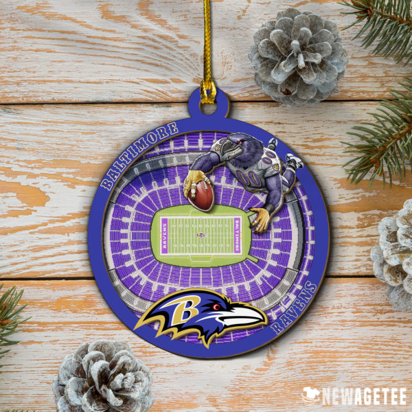 Baltimore Ravens NFL StadiumView Layered Wood Christmas Ornament