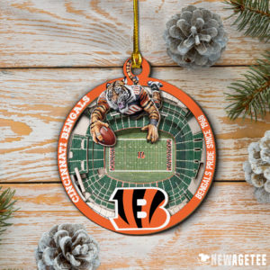 Gift Ornament Cincinnati Bengals NFL StadiumView Layered Wood Christmas Ornament