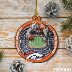 Gift Ornament Denver Broncos NFL StadiumView Layered Wood Christmas Ornament