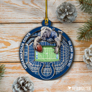 Indianapolis Colts NFL StadiumView Layered Wood Christmas Ornament
