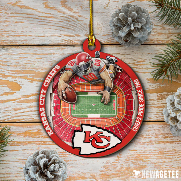 Kansas City Chiefs NFL StadiumView Layered Wood Christmas Ornament