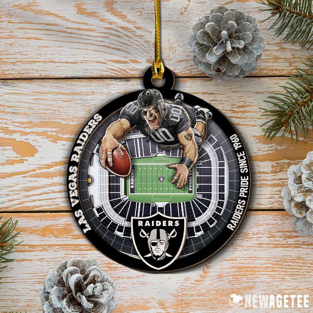 Las Vegas Raiders Football Skull Logo Unique Christmas Ornament