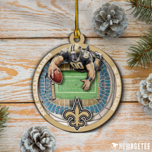 Gift Ornament New Orleans Saints NFL StadiumView Layered Wood Christmas Ornament