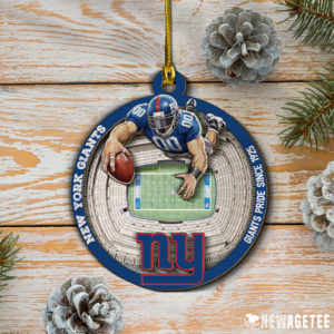 New York Giants NFL StadiumView Layered Wood Christmas Ornament