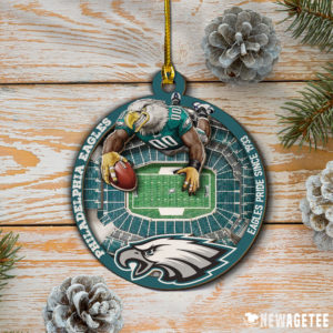 Philadelphia Eagles NFL StadiumView Layered Wood Christmas Ornament
