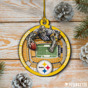 Gift Ornament Pittsburgh Steelers NFL StadiumView Layered Wood Christmas Ornament