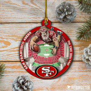 Gift Ornament San Francisco 49ers NFL StadiumView Layered Wood Christmas Ornament