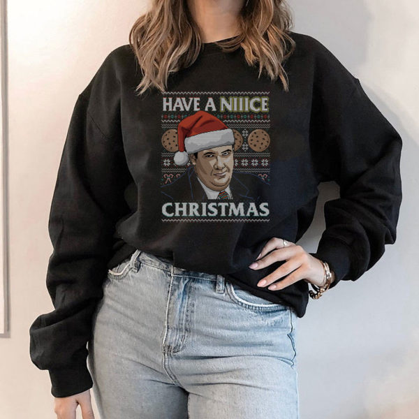 Hoodie Have a Niice Christmas The Office Ugly Christmas Sweater