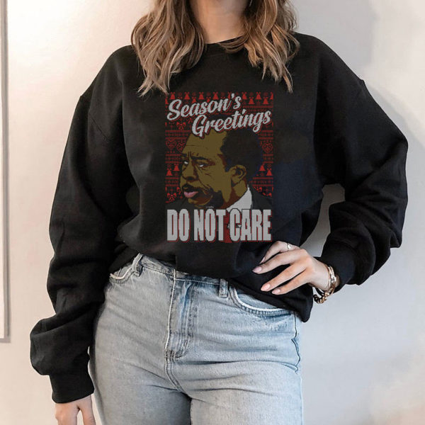 Hoodie Seasons Greetings Do Not Care The Office Ugly Christmas Sweater