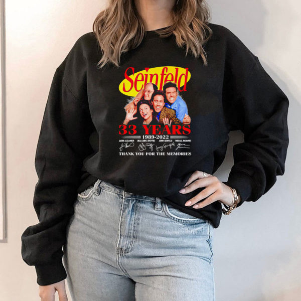 Seinfeld 33 years 1989-2022 thank you memories signatures shirt