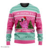 Santa Ride Flamingo Reindeer Unisex Ugly Christmas Sweater