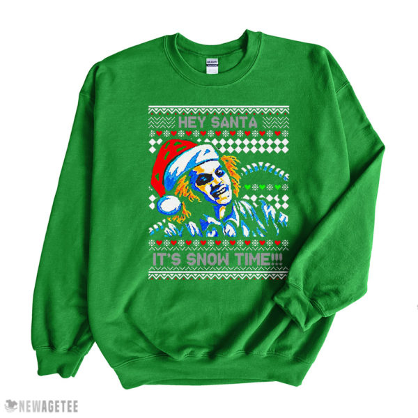 Beetlejuice Hey Santa It’s Snow Time Ugly Christmas Sweatshirt