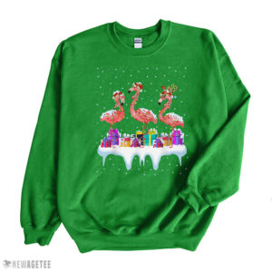 Irish Green Sweatshirt Santa Snowman Flamingo Merry Christmas T Shirt