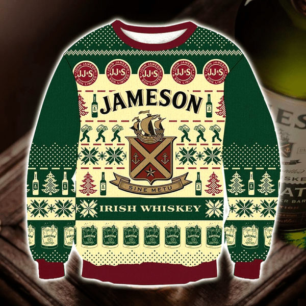 Jameson Irish Whiskey Ugly Christmas Sweater
