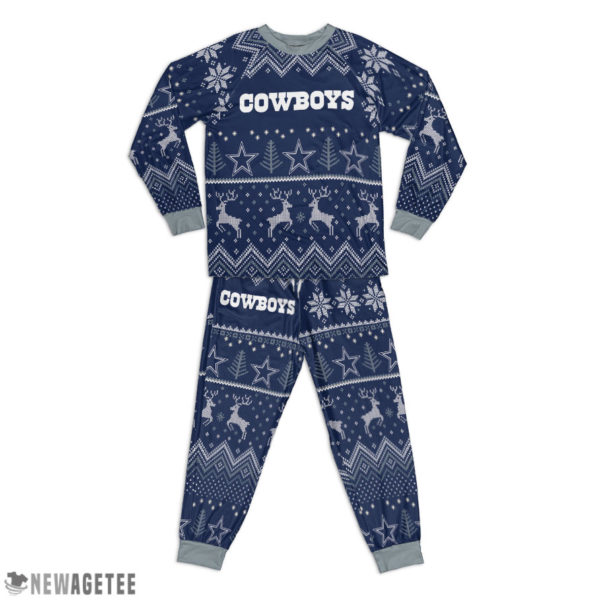 Dallas Cowboys Ugly Christmas Raglan Pajamas Set