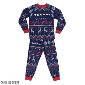Houston Texans Ugly Christmas Raglan Pajamas Set