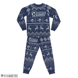 Kid Los Angeles Rams Ugly Pattern Raglan Pajamas Set