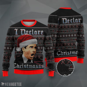 Michael Scott I Declare Christmasss The Office Knit Ugly Christmas Sweater