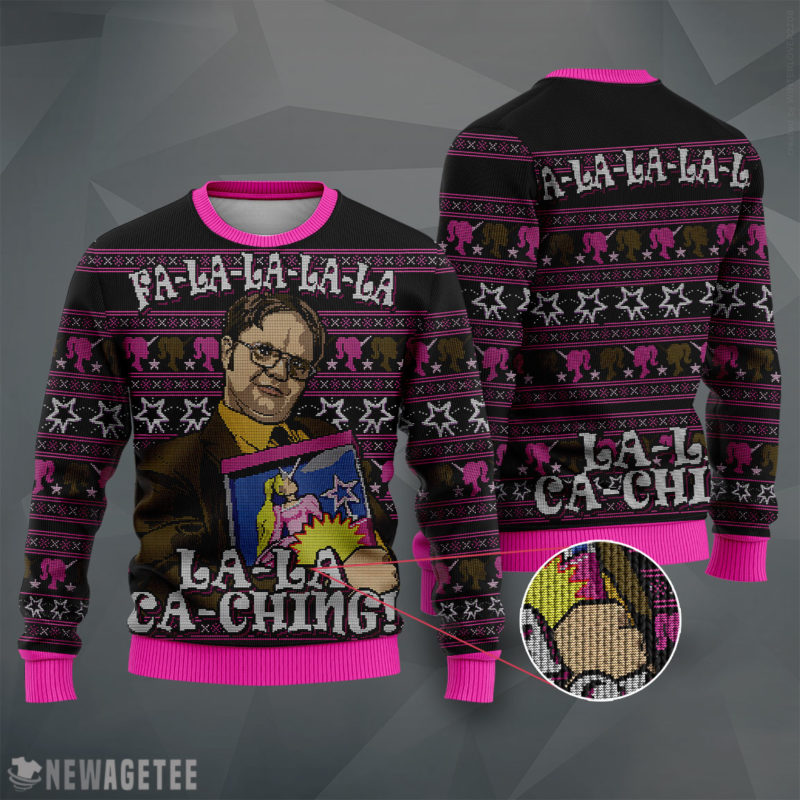 Princess Unicorn Fa La La Caching The Office Knit Ugly Christmas Sweater