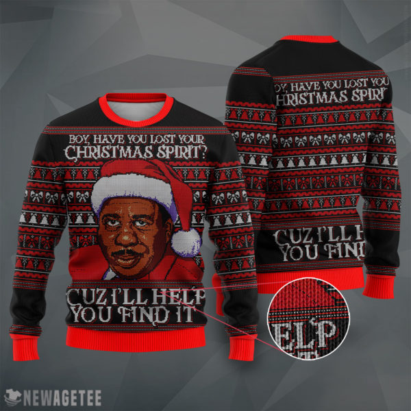 Knit Sweater Stanley Hudson Lost Your Spirit The Office Knit Ugly Christmas Sweater