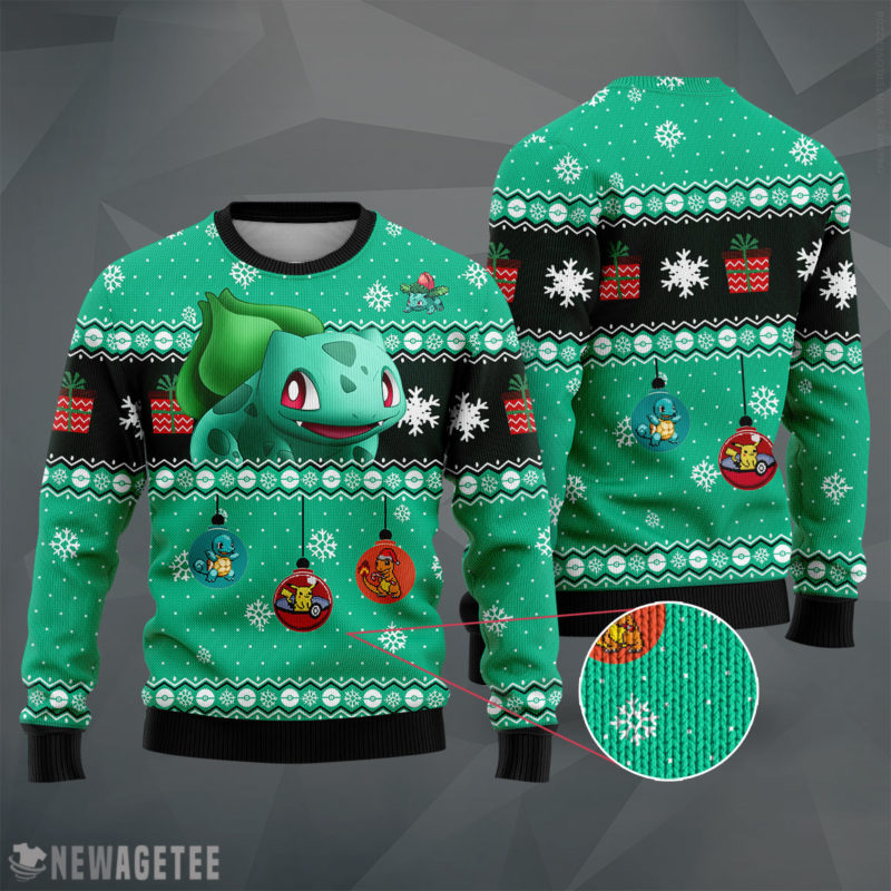 Bulbasaur Pokemon Woolen Ugly Christmas Sweater