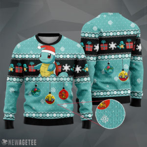 LIONNIX Mockup Sweater 3D Squirtle Pokemon Woolen Ugly Christmas Sweater