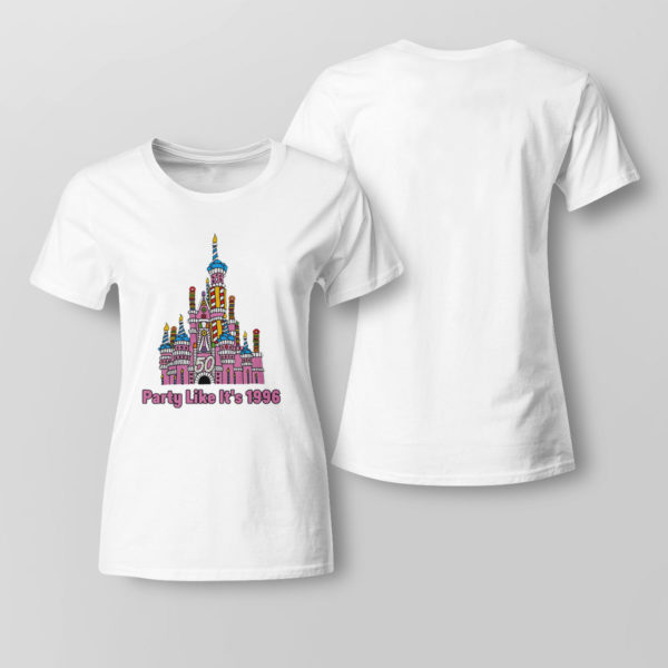 Lady Tee 50th anniversary case castle party like its 1996 littleshopofgeeks merch shirt