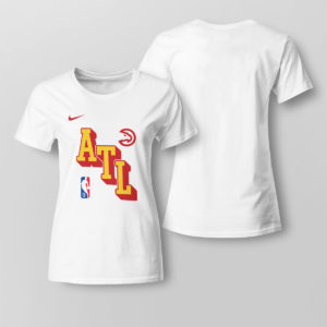 Lady Tee Atlanta Hawks Nike White Courtside Performance Block T Shirt