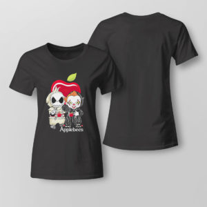Lady Tee Baby Jack Skellington And Baby Pennywise Is Friends Applebees Shirt