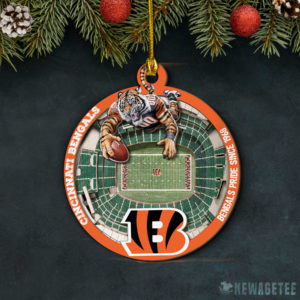 Layered Wood Ornament Cincinnati Bengals NFL StadiumView Layered Wood Christmas Ornament