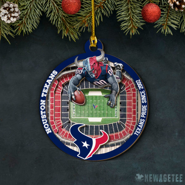 Houston Texans NFL StadiumView Layered Wood Christmas Ornament