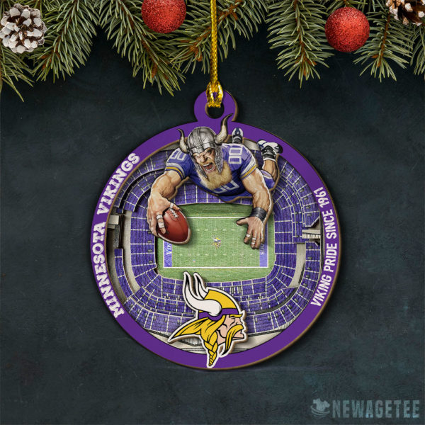Layered Wood Ornament Minnesota Vikings NFL StadiumView Layered Wood Christmas Ornament